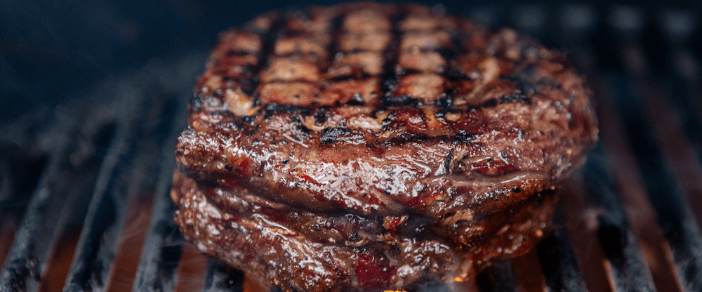 Ribeye with roasted garlic herb butter